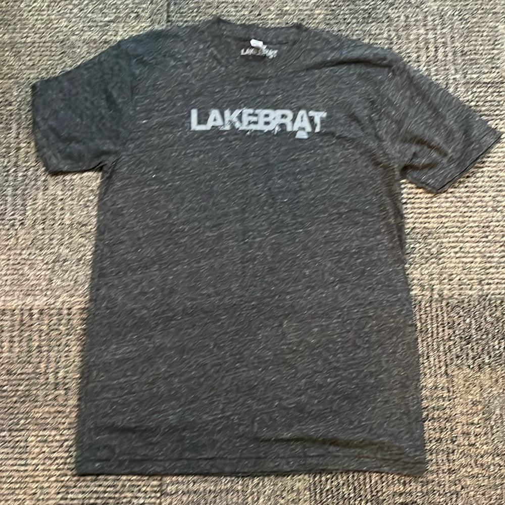 Large gray LakeBrat T shirt.   Short sleeves